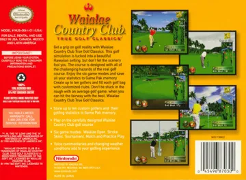 Waialae Country Club - True Golf Classics (USA) (Rev 1) box cover back